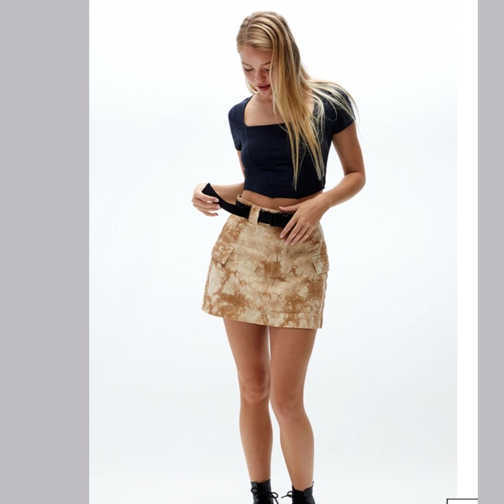 PacSun Brown Mini Cargo Skirt NEW SIZE 27